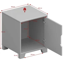 Weißer Nachtschrank im Skandi Design - Naidlas