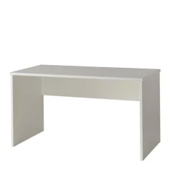 Weißer PC Schreibtisch mit Knieraum Blende - Eldrus