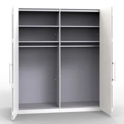 Weißer Schlafzimmer Kleiderschrank mit Falttüren - Donpiave