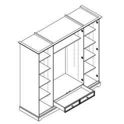 Weißer Schlafzimmerschrank im Landhausstil - Indico
