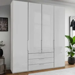 Weißer Schlafzimmerschrank 3-türig - Rhoen