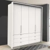 Weißer Schlafzimmerschrank mit Falttüren - Donpiave