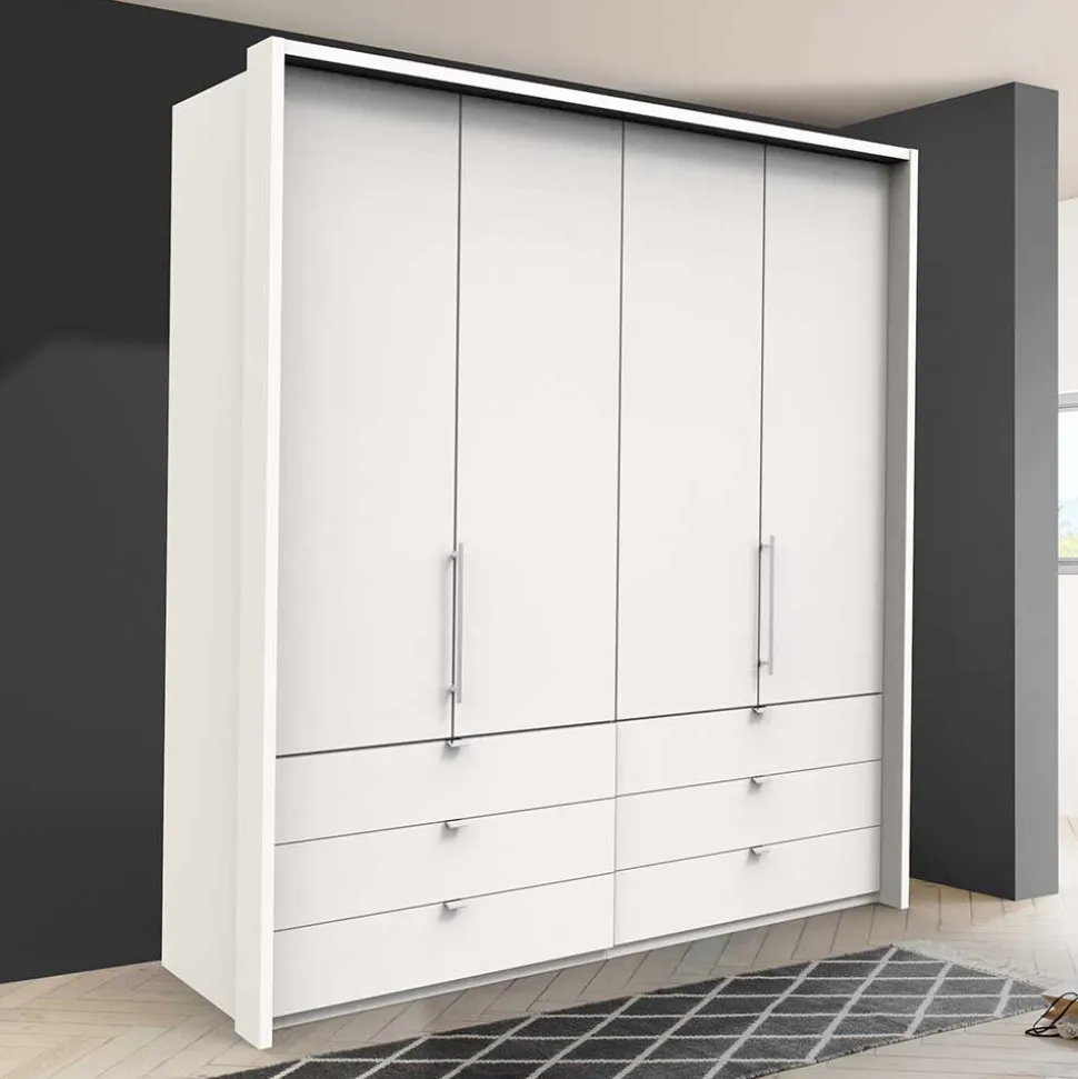 Weißer Schlafzimmerschrank mit Falttüren - Donpiave