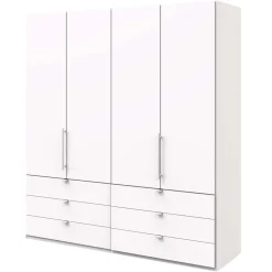 Weißer Schlafzimmerschrank mit Falttüren - Donpiave