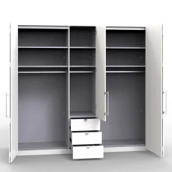 Weißer Schrank mit zwei Falttüren & Tür - Donpiave