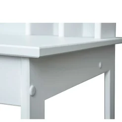 Weißer Schreibtisch mit Aufsatz & Truhe - Stanford