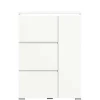 Weißer Schuhklappen-Schrank mit drei Klappen - Dany