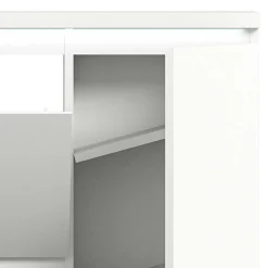 Weißer Schuhklappen-Schrank mit drei Klappen - Dany