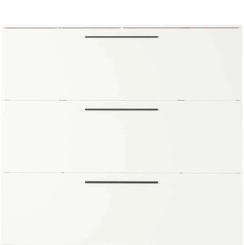 Weißer Schuhschrank 140 cm breit - Liss