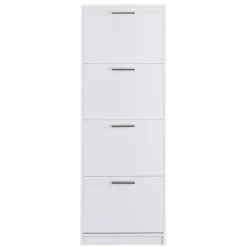 Weißer Schuhschrank mit vier Schuhwalzen - Badryca