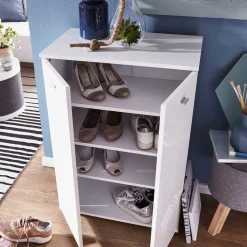 Weißer Schuhschrank 60x90x35 cm - Avelinos