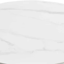 Weißer Sinterstein Tisch mit Trompetenfuß - Glamour