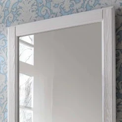 Weißer Spiegel Izarella mit Holzrahmen Pinie