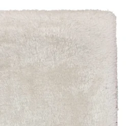 Weißer Teppich mit 8 cm Hochflor - Daroncas