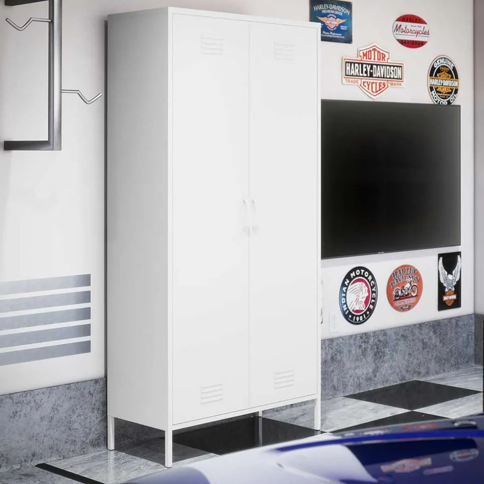 Weißer Universalschrank aus Metall - Elyett