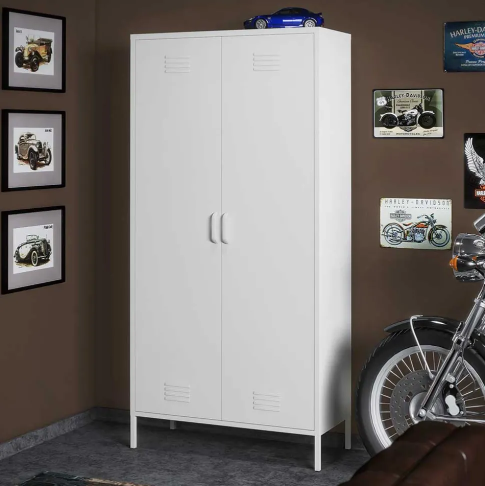 Weißer Universalschrank aus Metall - Elyett