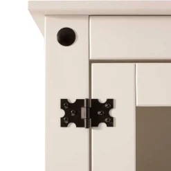 Weißer Vitrinenschrank aus Kiefer - Sergio