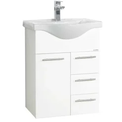 Weißes Badezimmer Möbelkombi - Nancyssa (dreiteilig)