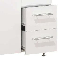 Weißes Badezimmer Möbelkombi - Nancyssa (dreiteilig)