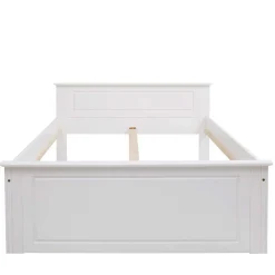 Weißes Bett & Nachttische - Velriva (dreiteilig)