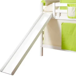 Weißes Buche Etagenbett mit Rutsche - Paso
