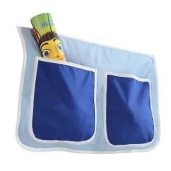 Weißes Buchenholz Hochbett mit schräger Rutsche - Feradila