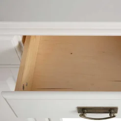 Weißes Buffet Schrank aus Kiefer massiv - Akbelev