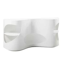 Weißes Design Hochglanzregal mit 5 Fächern - Scarula