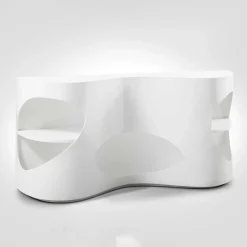 Weißes Design Hochglanzregal mit 5 Fächern - Scarula