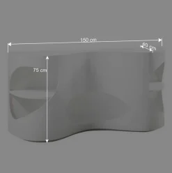 Weißes Design Hochglanzregal mit 5 Fächern - Scarula