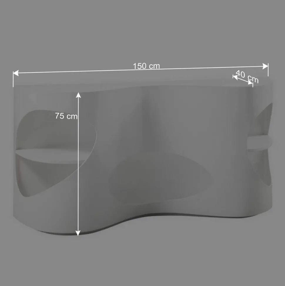 Weißes Design Hochglanzregal mit 5 Fächern - Scarula