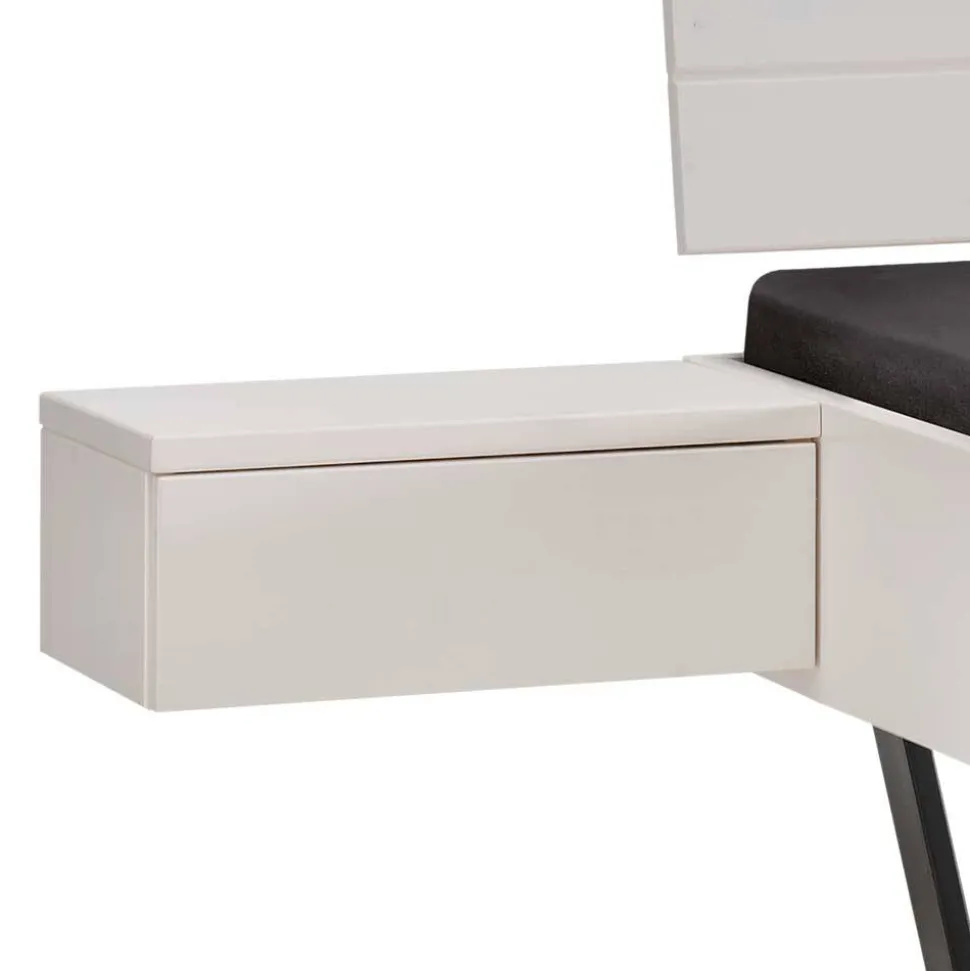 Weißes Doppelbett aus Kiefer Massivholz - Lardias