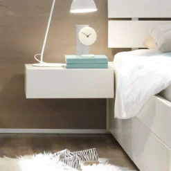 Weißes Einzelbett Haniata aus MDF