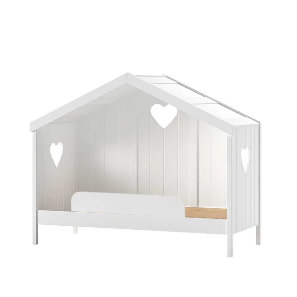 Weißes Hausbett dreiseitig geschlossen - Grandory