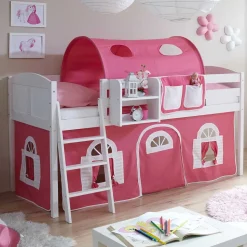 Weißes Hochbett 96x118x206 cm - Labia