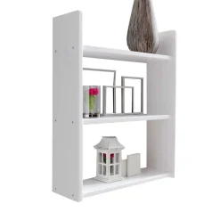 Weißes Holz Hängeregal mit 60 cm Breite - Grenvana