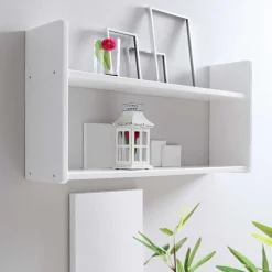 Weißes Holzregal für die Wandmontage - Barne