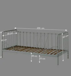 Weißes Kojenbett aus Metall - Zorro