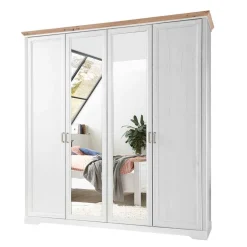 Weißes Landhaus Schlafzimmer Set - Maggio (fünfteilig)