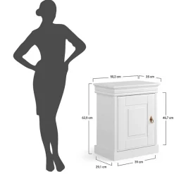 Weißes Landhausbett mit Schubladen - Presto