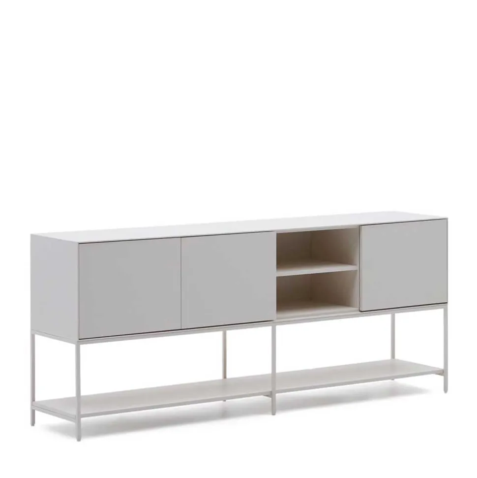 Weißes Sideboard in halboffenem Design - Dresconio