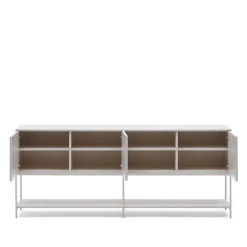Weißes Sideboard in halboffenem Design - Dresconio