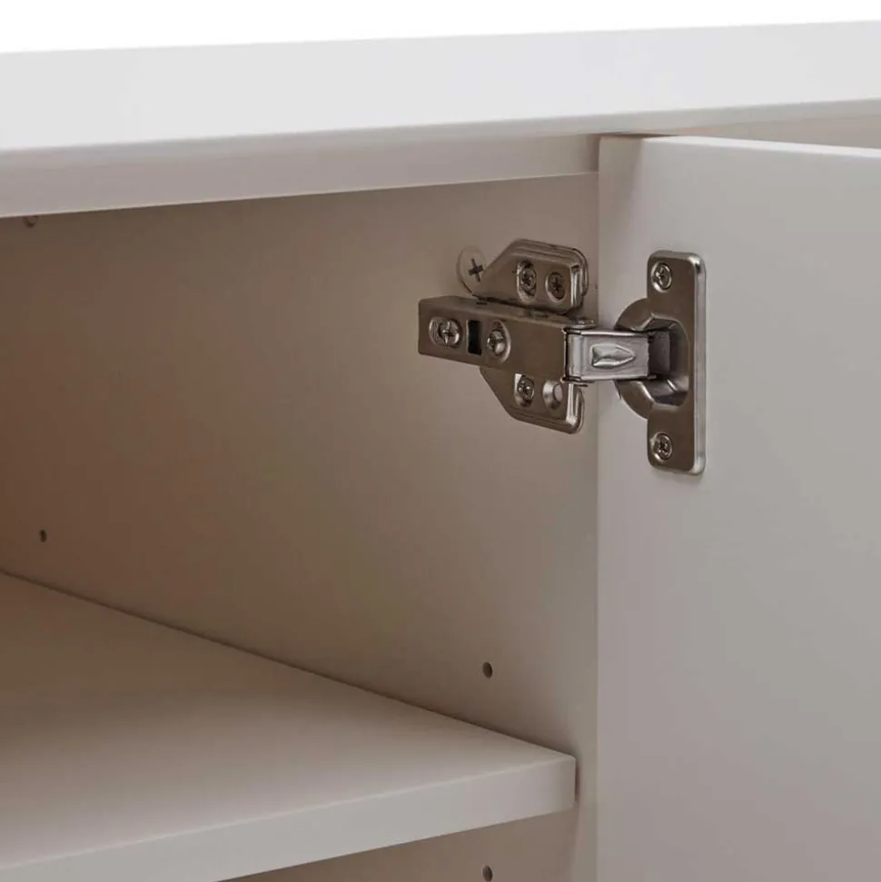 Weißes Sideboard in halboffenem Design - Dresconio