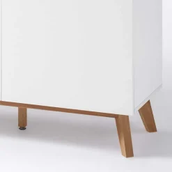 Weißes Sideboard Maiky mit Griffmulden