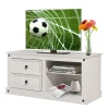 Weißes TV Board im Landhaus Design - Segrino