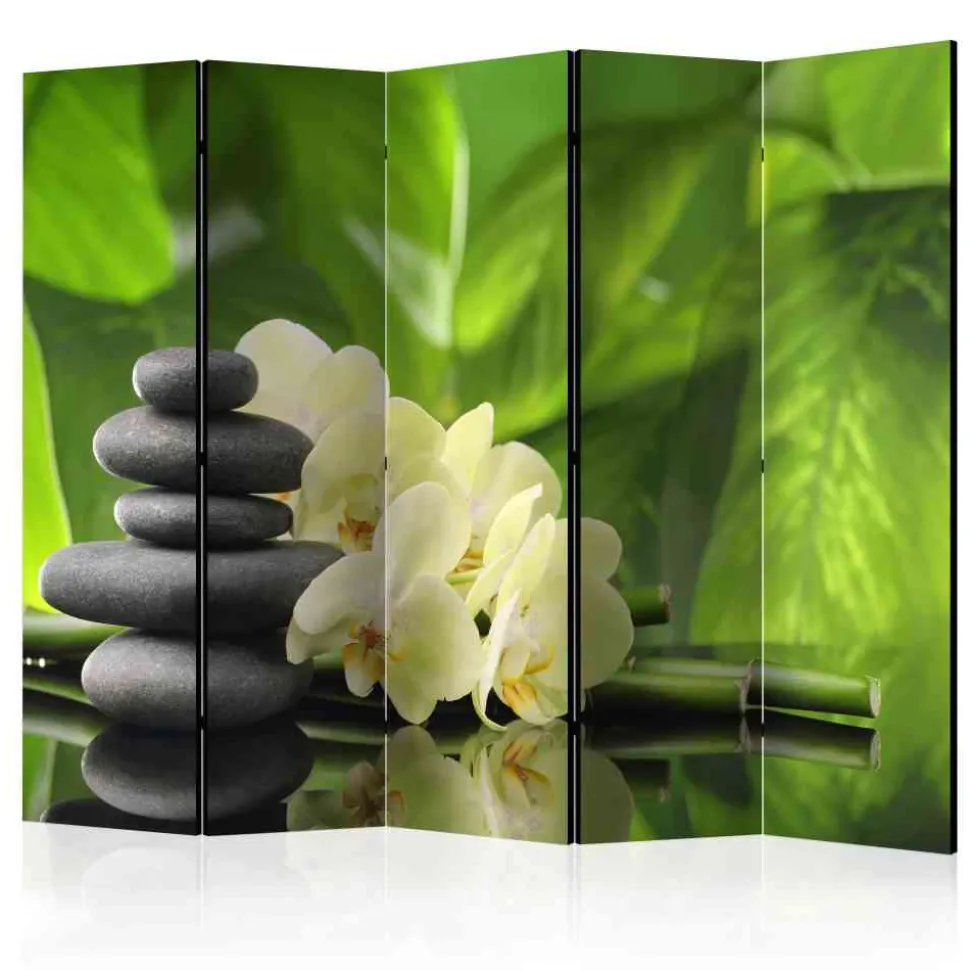 Wellness Zen Foto Paravent mit Orchideen - Onias