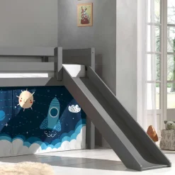 Weltraum Spielbett mit Rutsche - Kullara