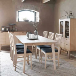 White Wash Essgruppe aus Eiche - Pessoa (siebenteilig)