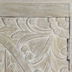White Wash Sideboard mit Mandala Schnitzerei - Bonany
