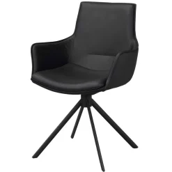 White Wash Tisch & Lederstühle - Senatau (siebenteilig)